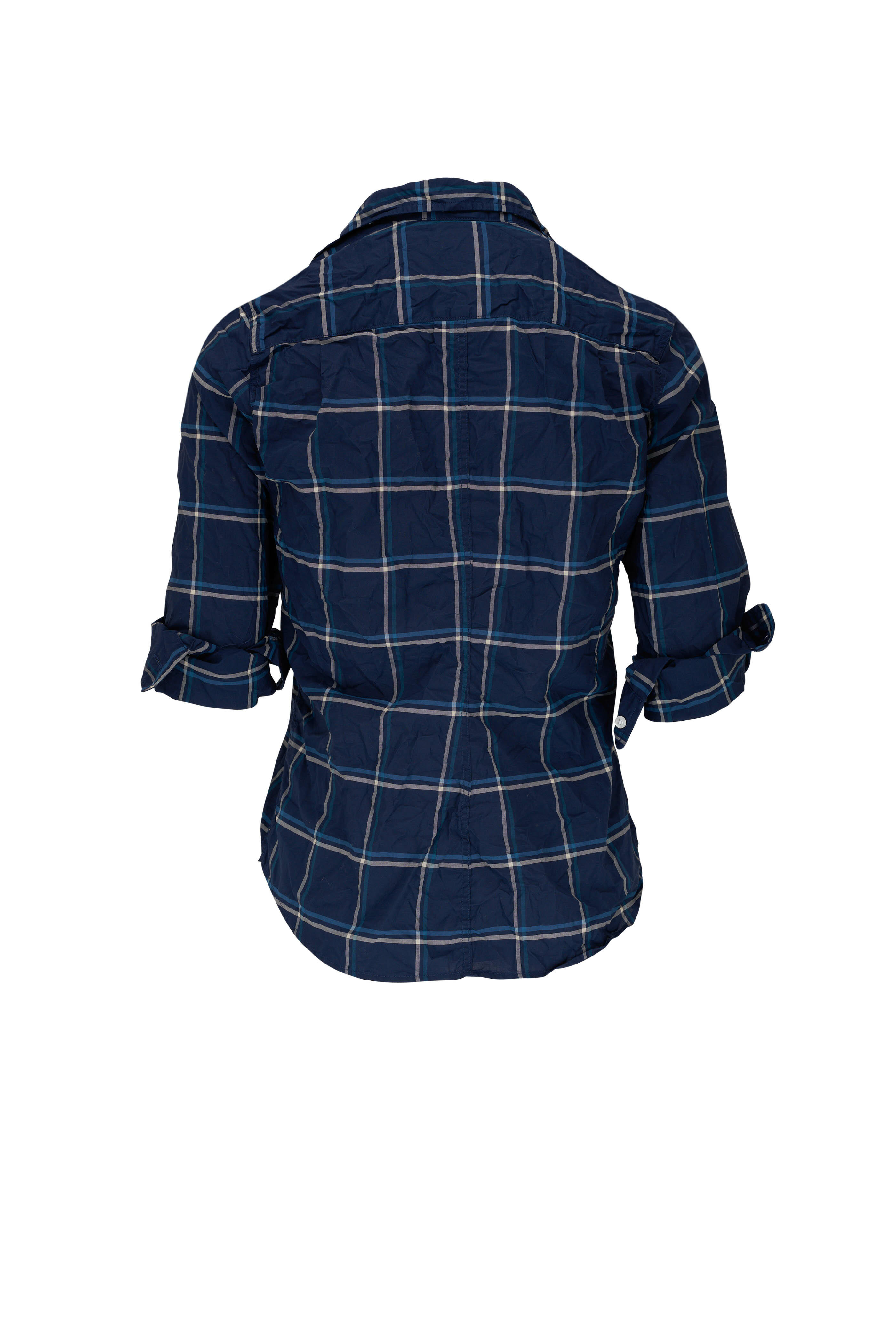 Frank & Eileen - Barry Navy Blue Plaid Shirt | Mitchell Stores
