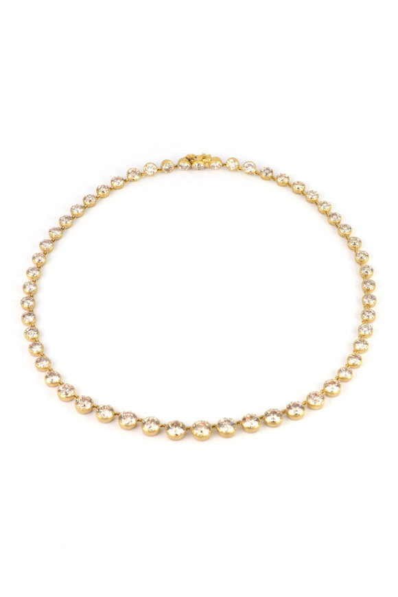 Sylva & Cie 18k Yellow Gold Diamond Riviera Necklace