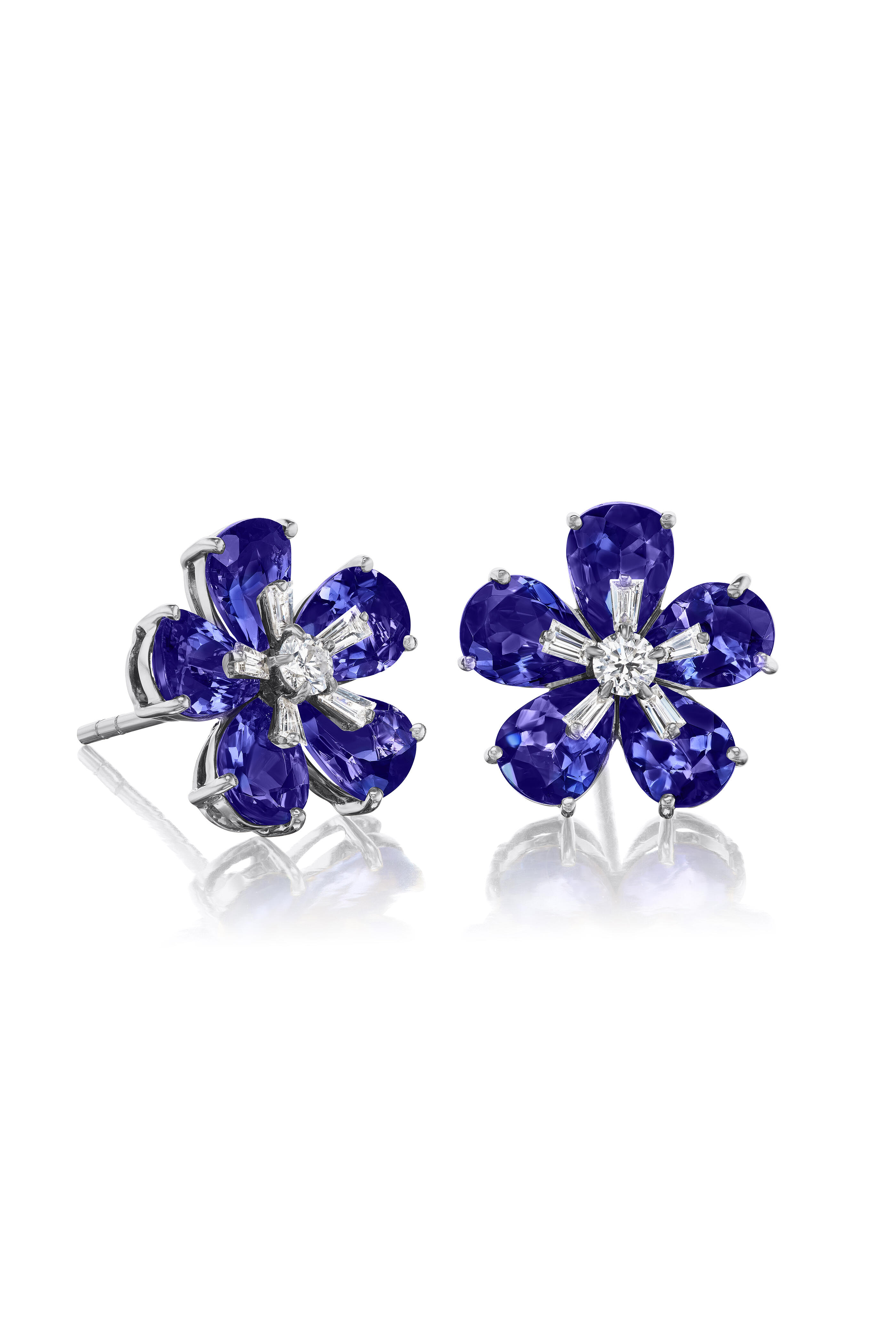 Nam Cho - 18-Karat Tanzanite and Diamond Wildflower Earrings
