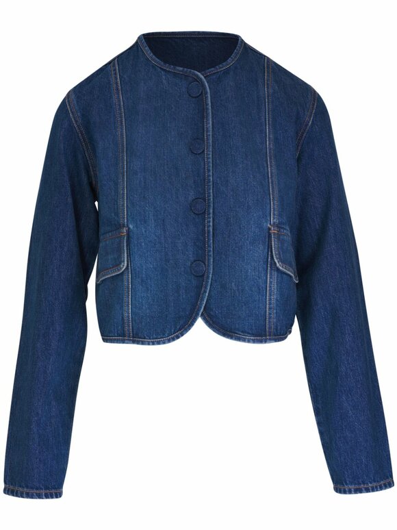 Veronica Beard - Cordell Dusted Oxford Blue Denim Jacket 