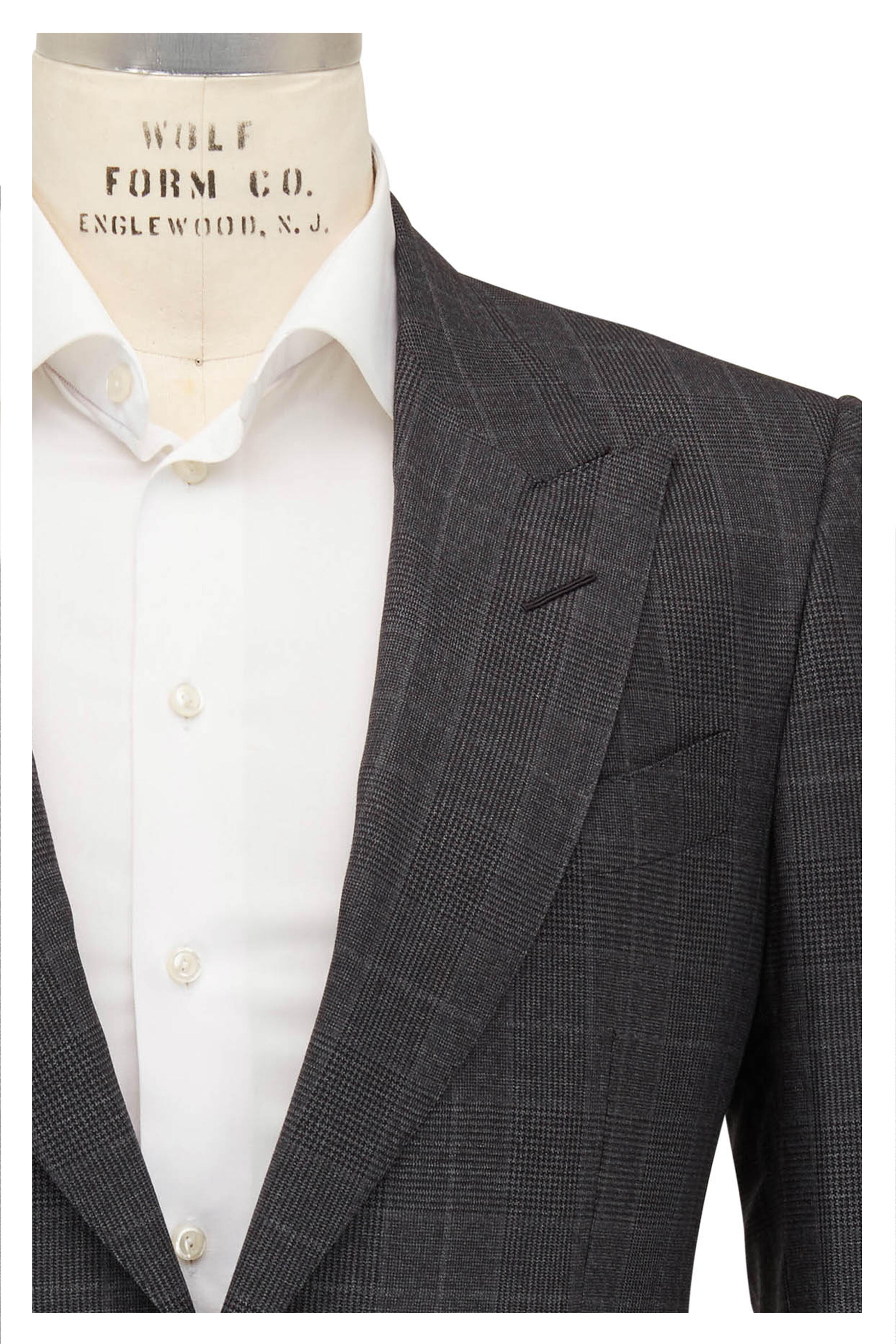 Tom Ford - Charcoal Prince Of Wales Plaid Wool Suit