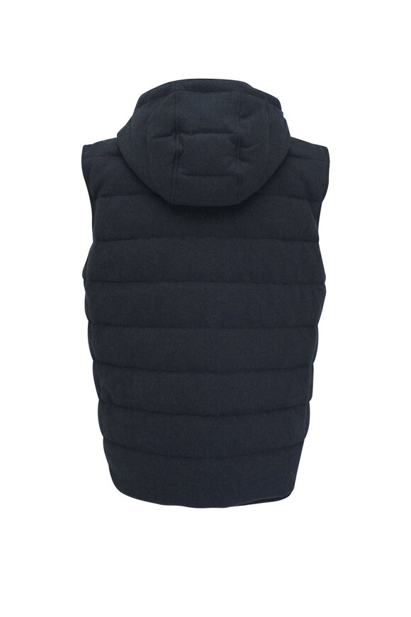 Maurizio Baldassari - Green Quilted Down Hooded Vest 