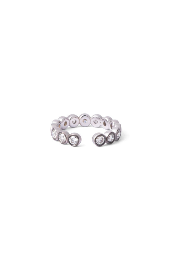 Sylva & Cie White Gold Diamond Open Ring