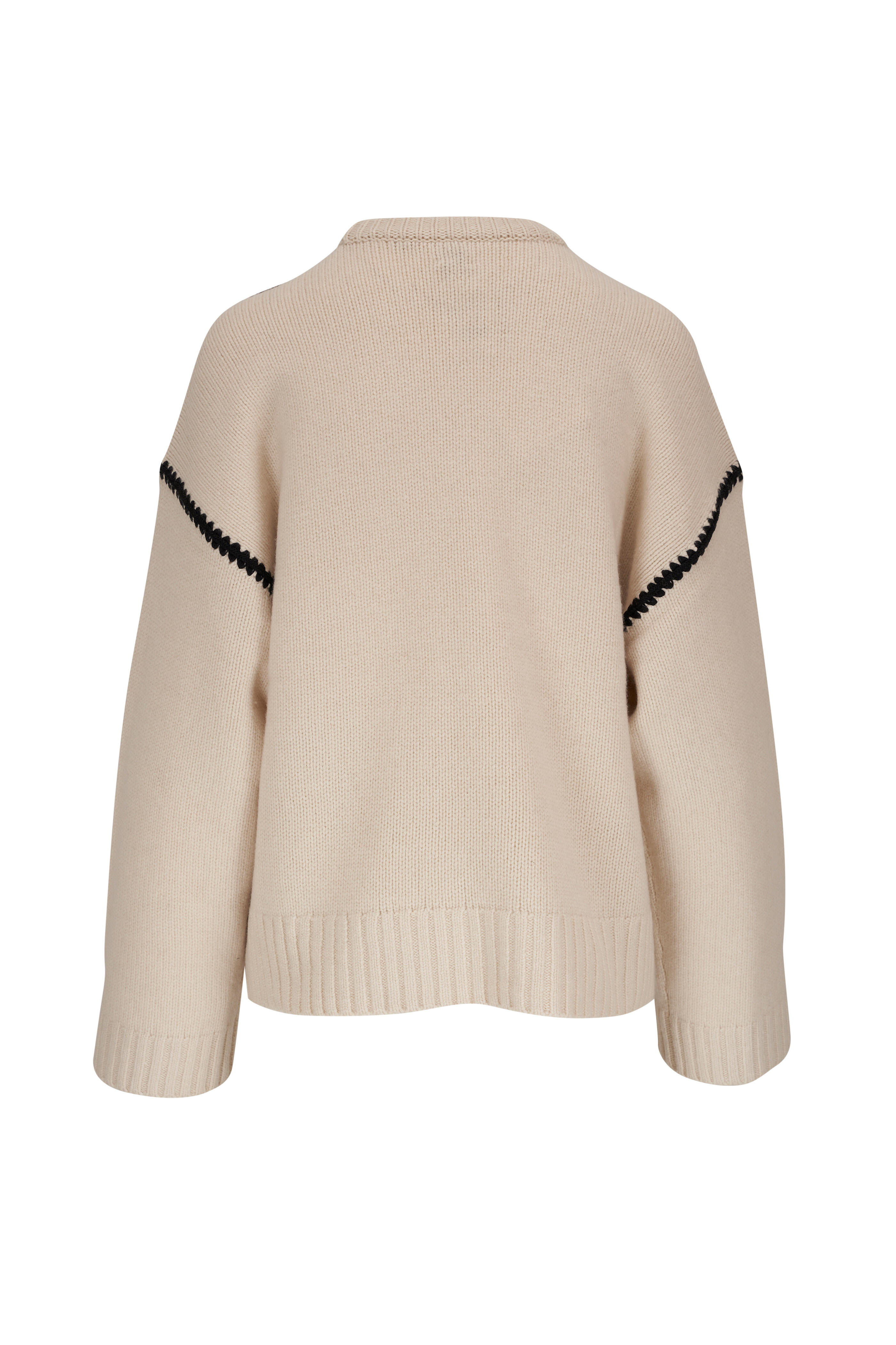 Totême - Snow Embroidered Wool & Cashmere Knit Sweater
