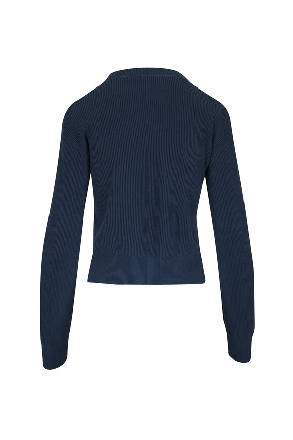 Brunello Cucinelli - Basic Navy Lightweight Cotton Sweater