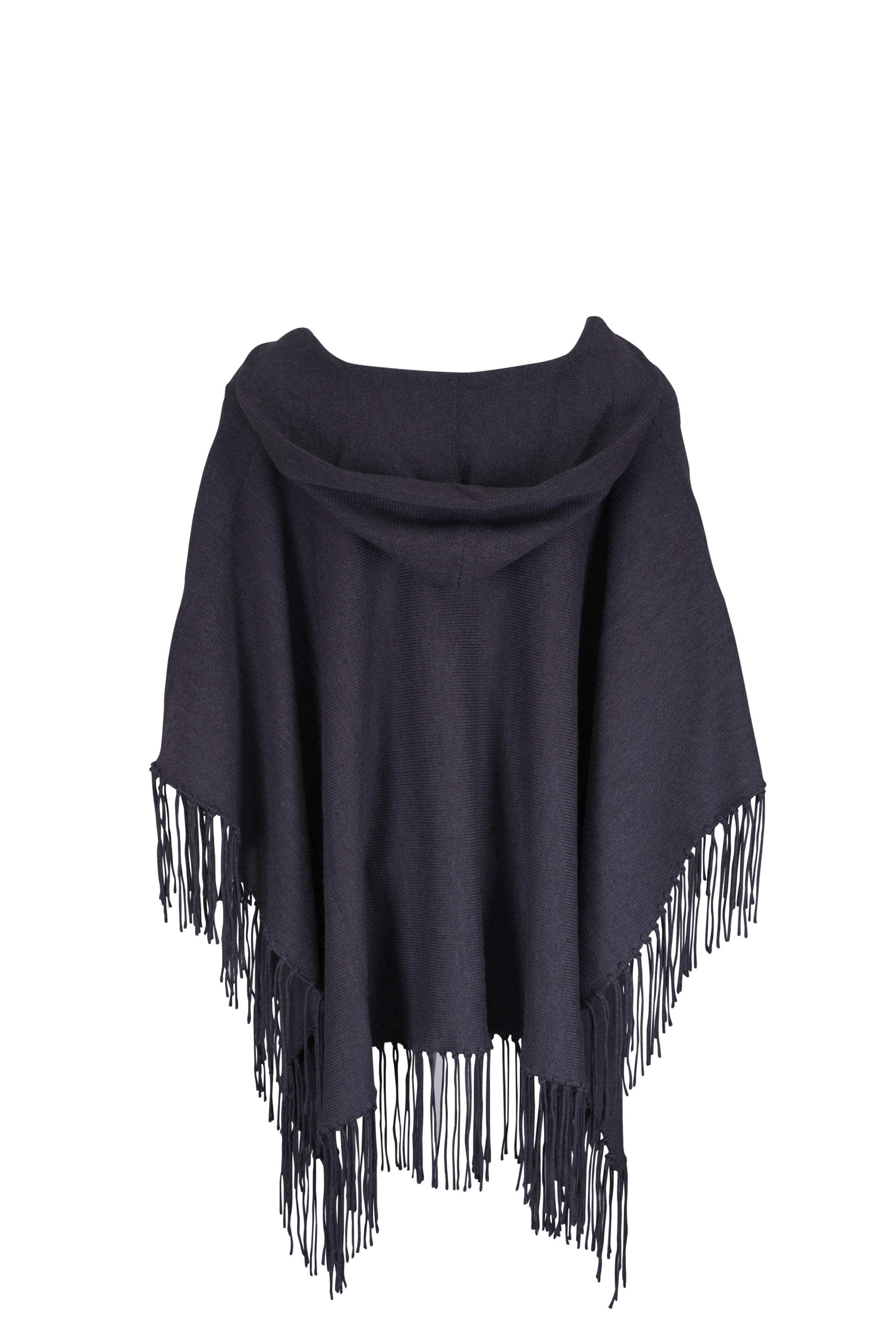 TWP - Charcoal Gray Hooded Poncho | Mitchell Stores