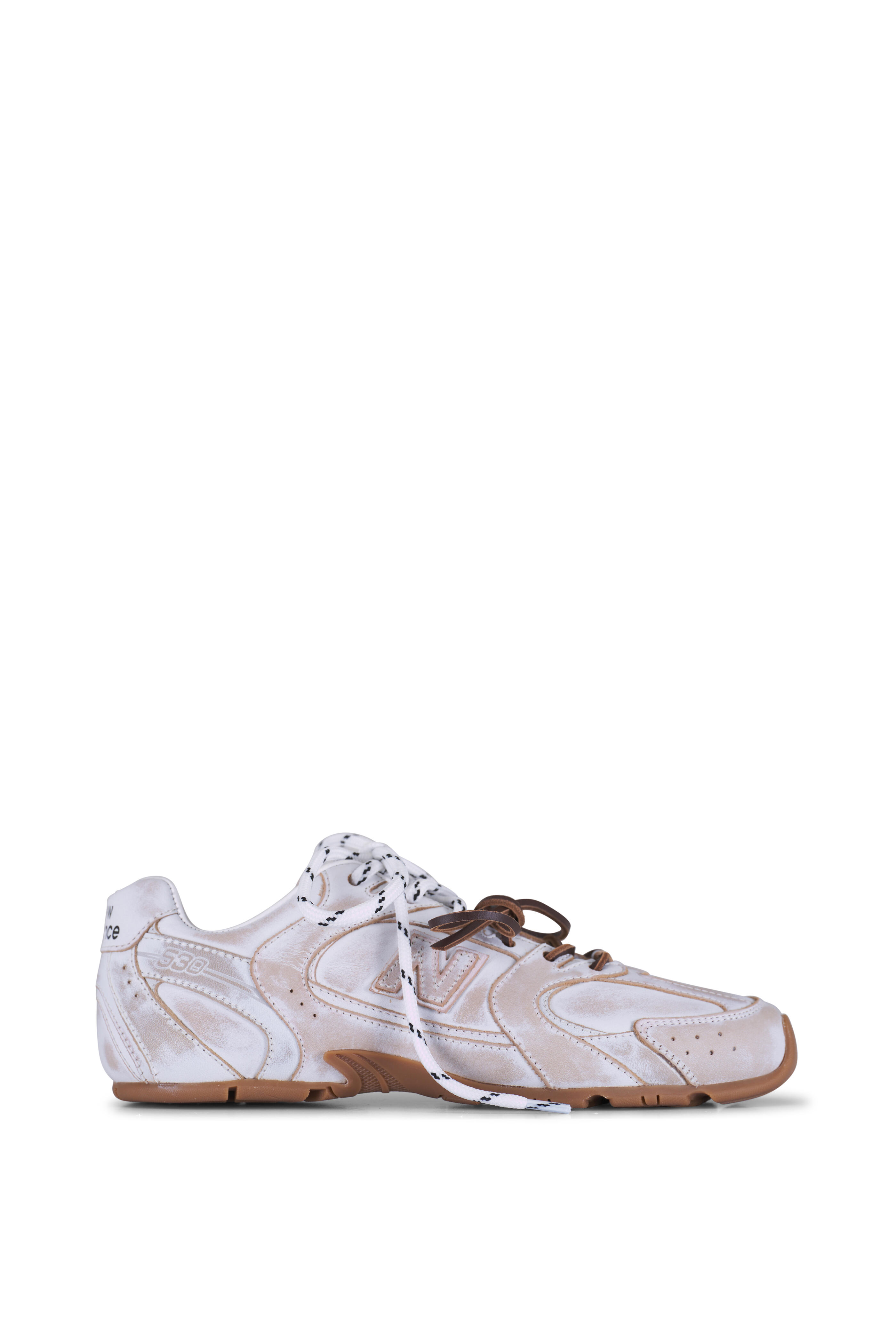 Miu Miu - Bianco 530 SL Leather Low Top Sneaker
