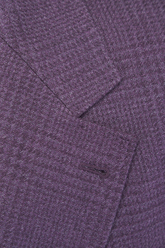 Brunello Cucinelli Dark Burgundy Wool, Cashmere & Silk Sportcoat - view 4