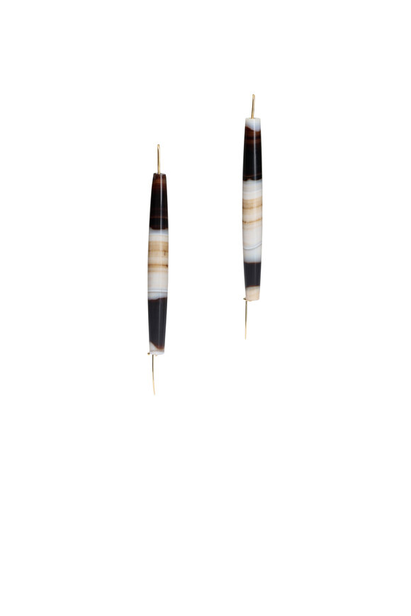Tina Chow Striped Agate Earrings - view 1