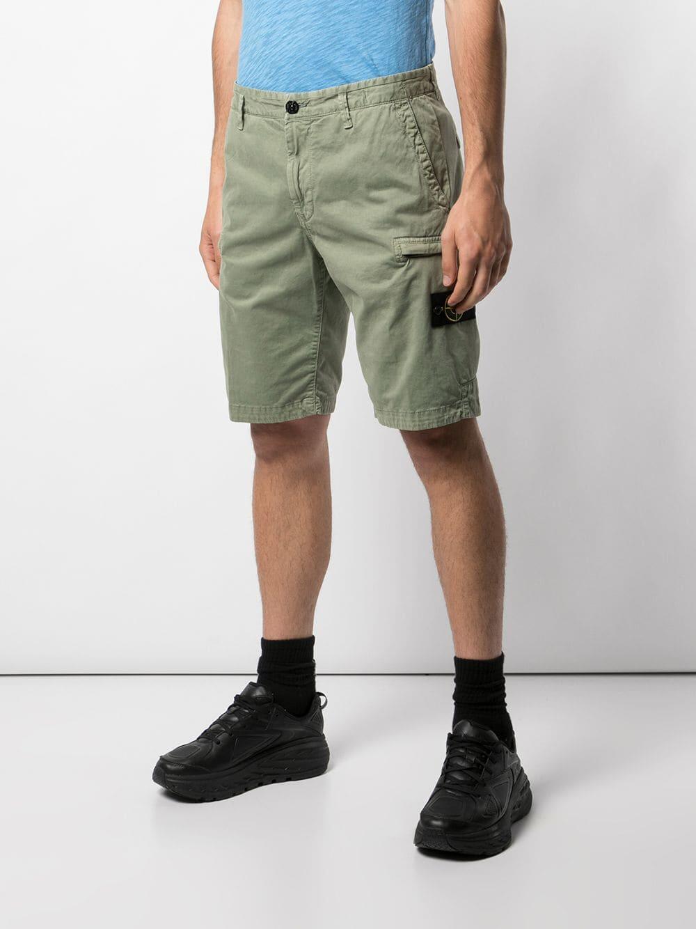 Stone Island - Sage Bermuda Cargo Shorts