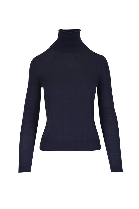 Lafayette 148 New York Ink Blue Cashmere Sweater