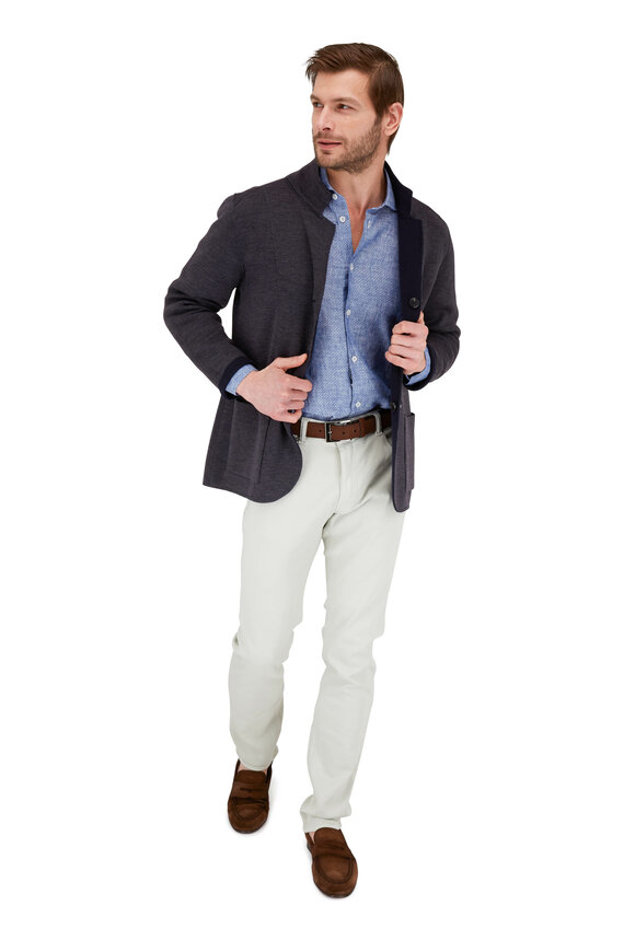 Maurizio Baldassari Navy & Gray Reversible Jacket - view 4