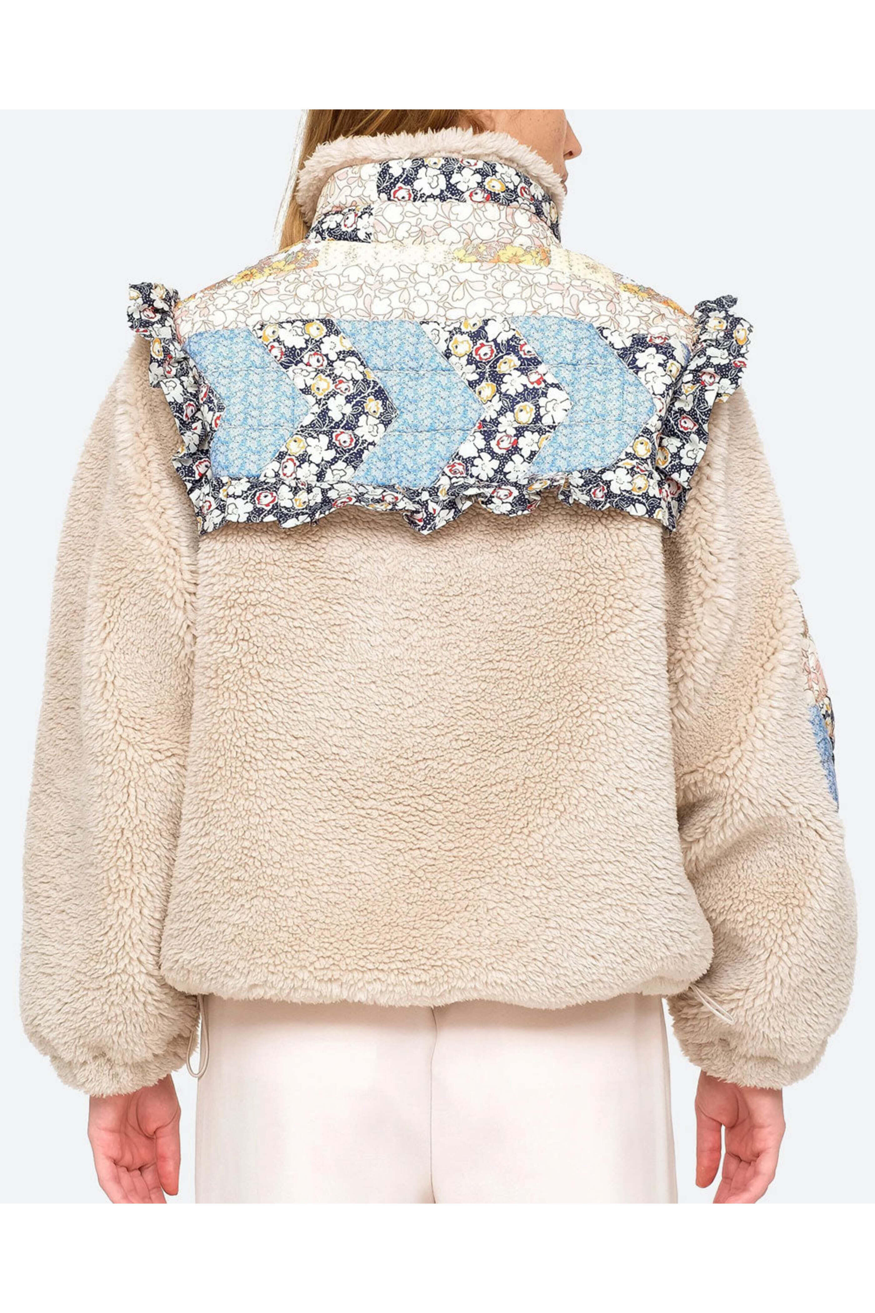 Sea NYC - Quilted Patchwork Sydney Quarter Zip Pullover