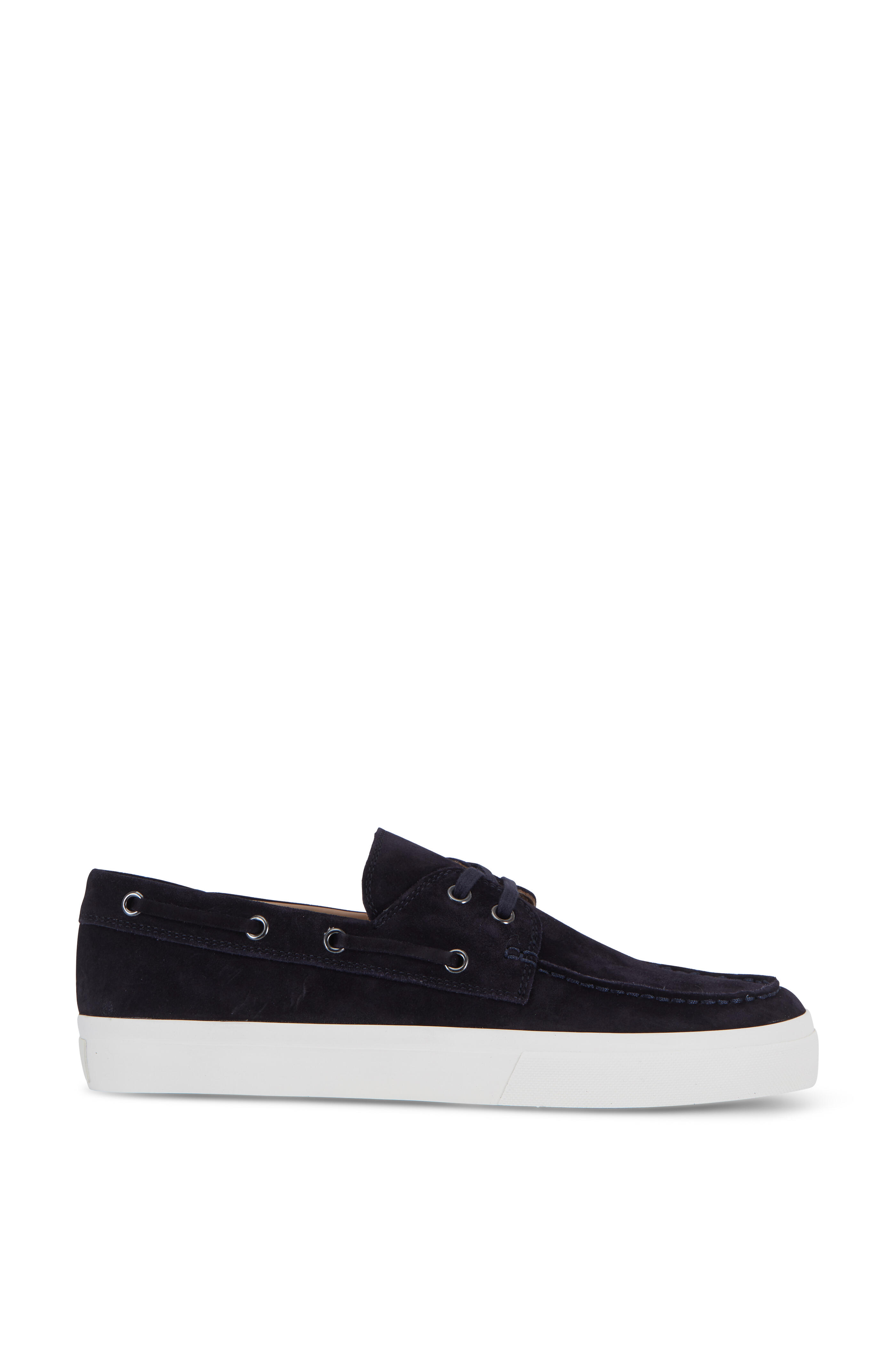 Vince - Ferry Coastal Blue Suede Boat Shoe