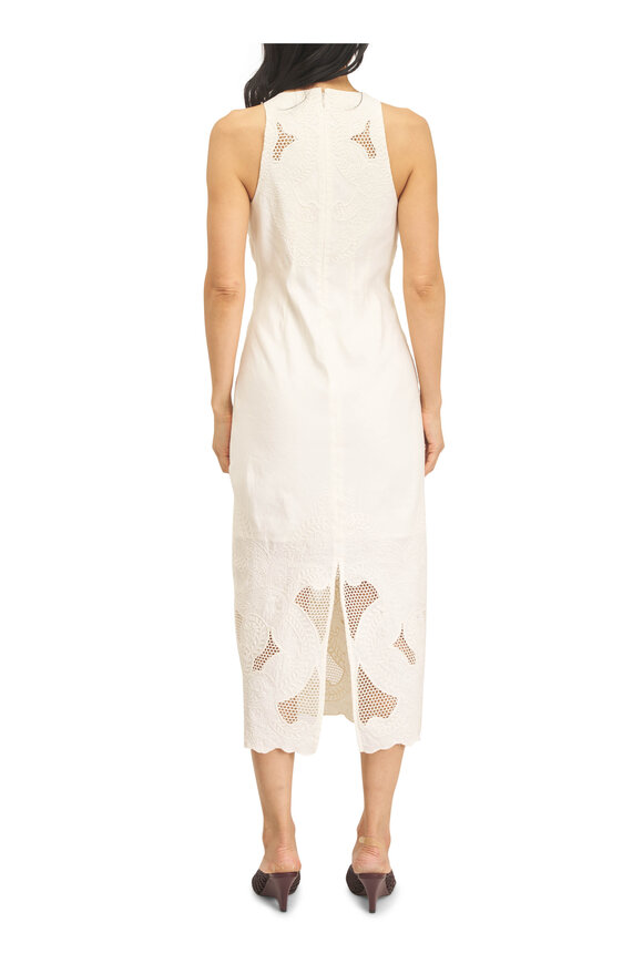 Veronica Beard Upten Dove Embroidered Midi Dress - view 4