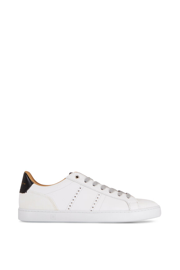 Rubirosa - Odile White Leather & Suede Low Top Sneaker