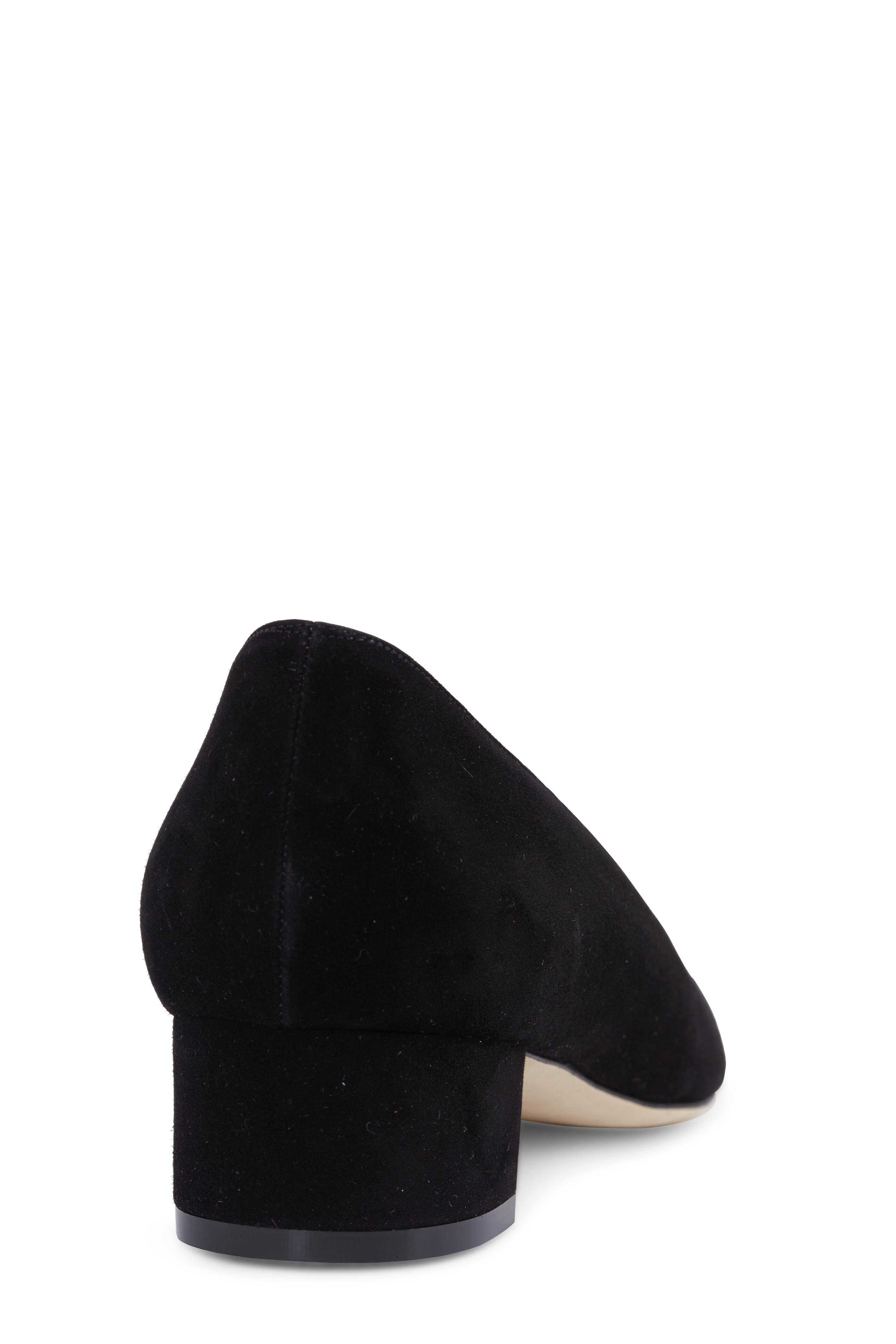 Manolo Blahnik - Listony Black Suede Low-Heel Pump, 30mm
