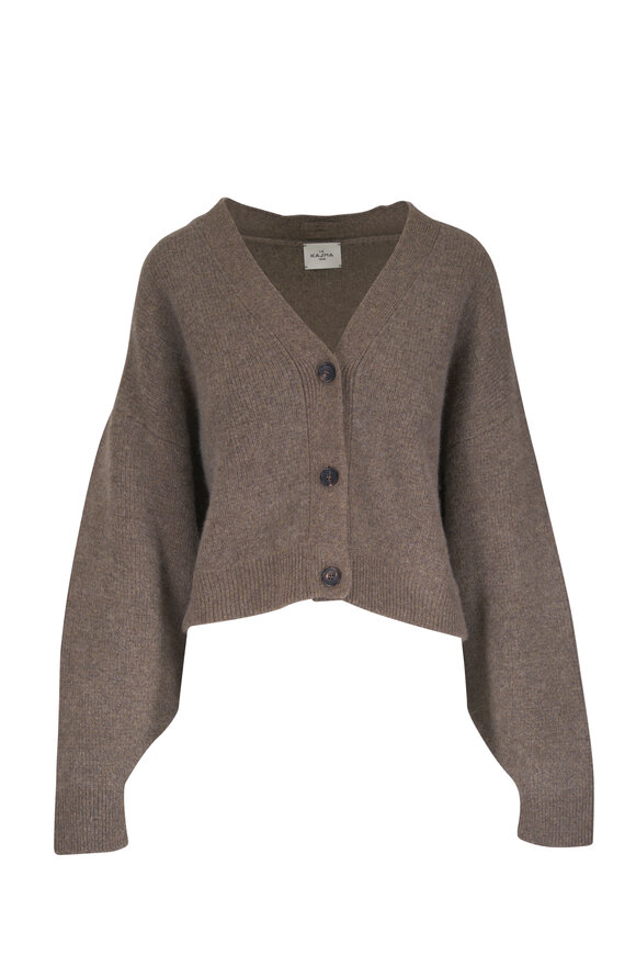 Le Kasha Derios Olive Organic Cashmere Cardigan - view 4