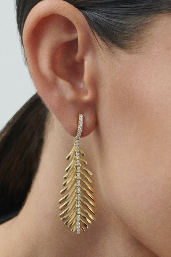 Sidney Garber - Diamond Spine Plume Earrings