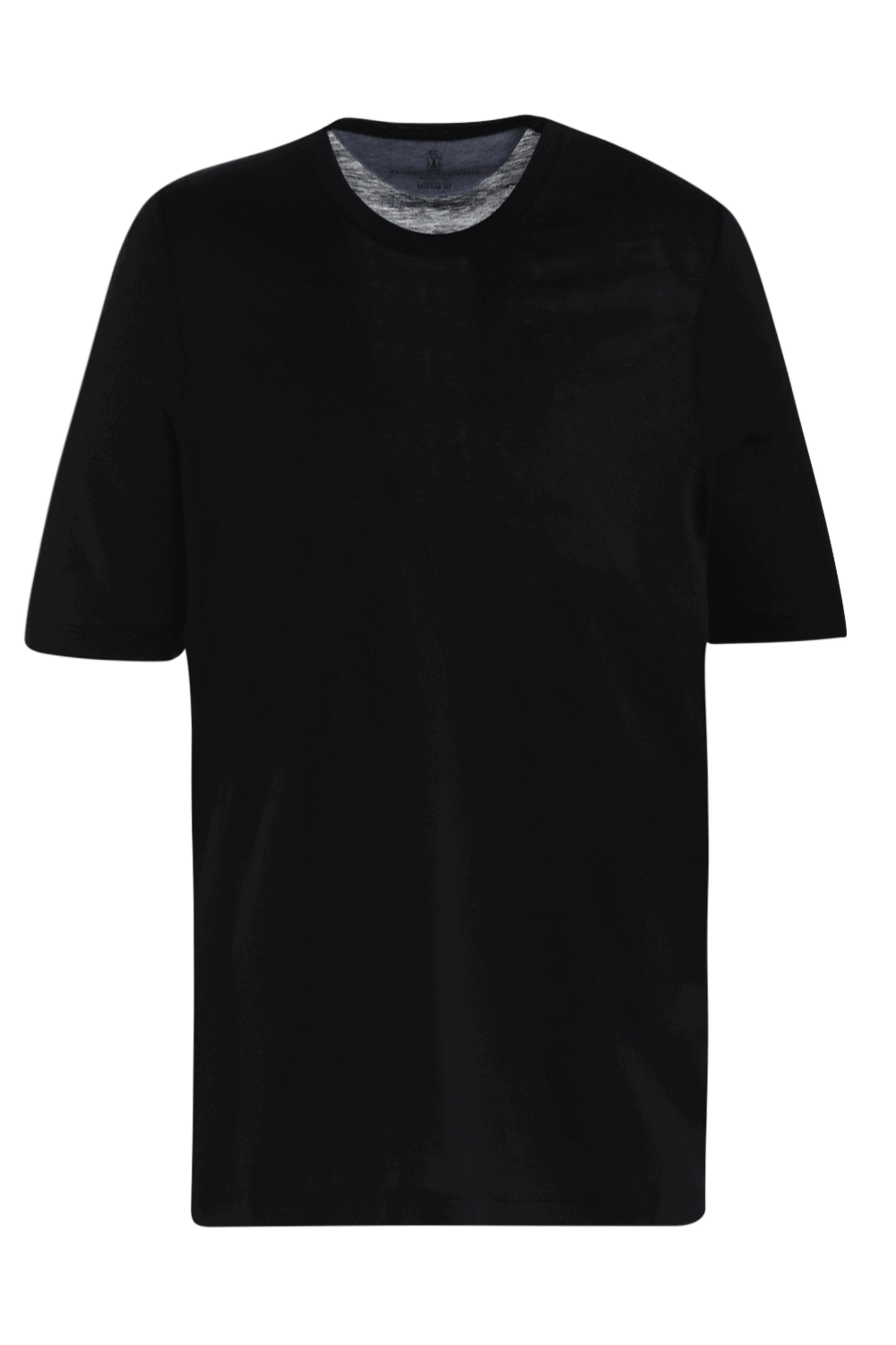 Tシャツ・カットソー BRUNELLO CUCINELLI Men T Shirts MD8217427CCB75 Black BRUNELLO CUCINELLI Logo-Print Cotton-Jersey T-Shirt for Men