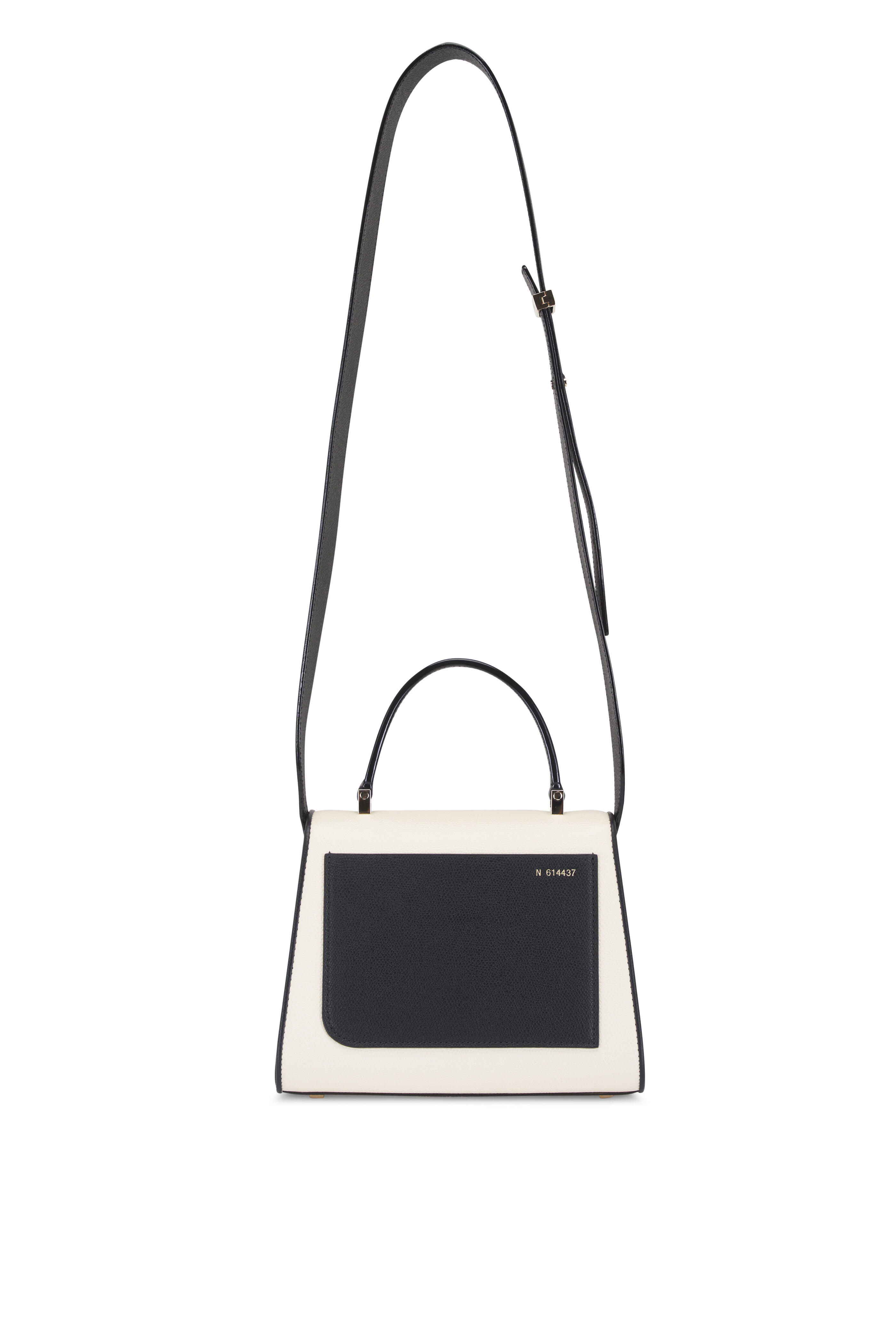 Valextra - Mini Inside Chiaroscuro White & Black Satchel