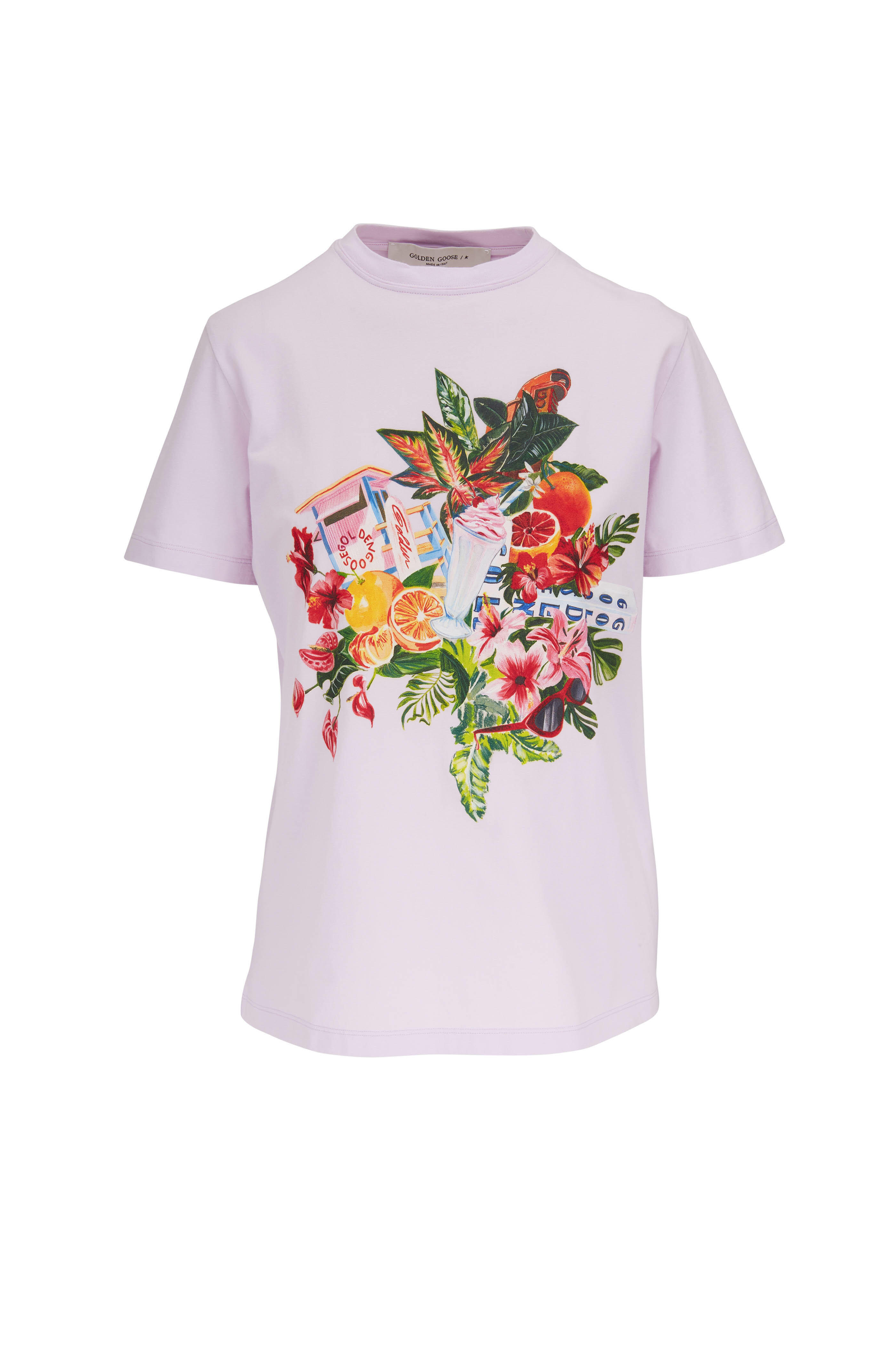Golden Goose - Journey Collection Lavender Graphic T-Shirt