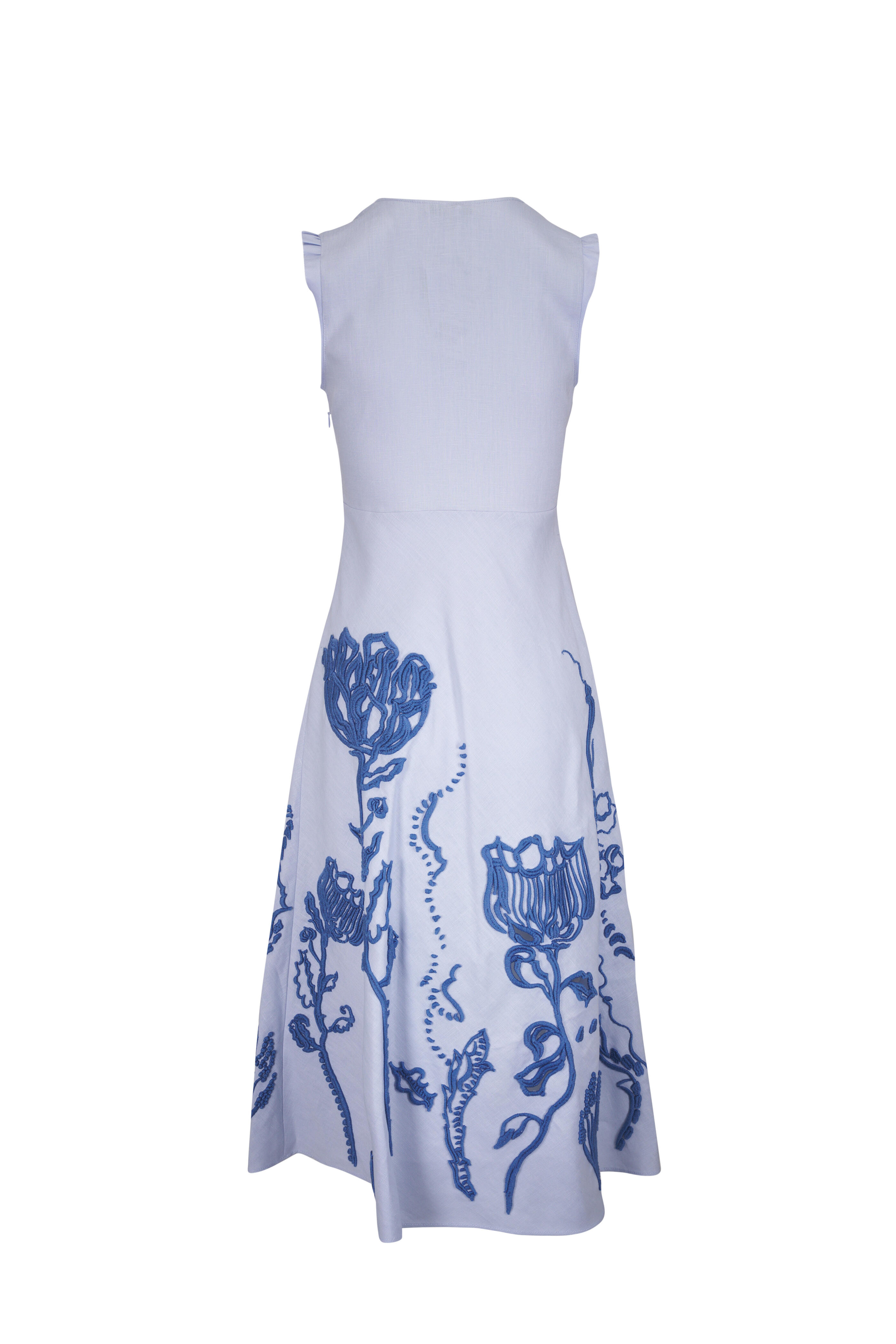 Dorothee Schumacher - Embroidered Beauty Light Blue Midi Dress
