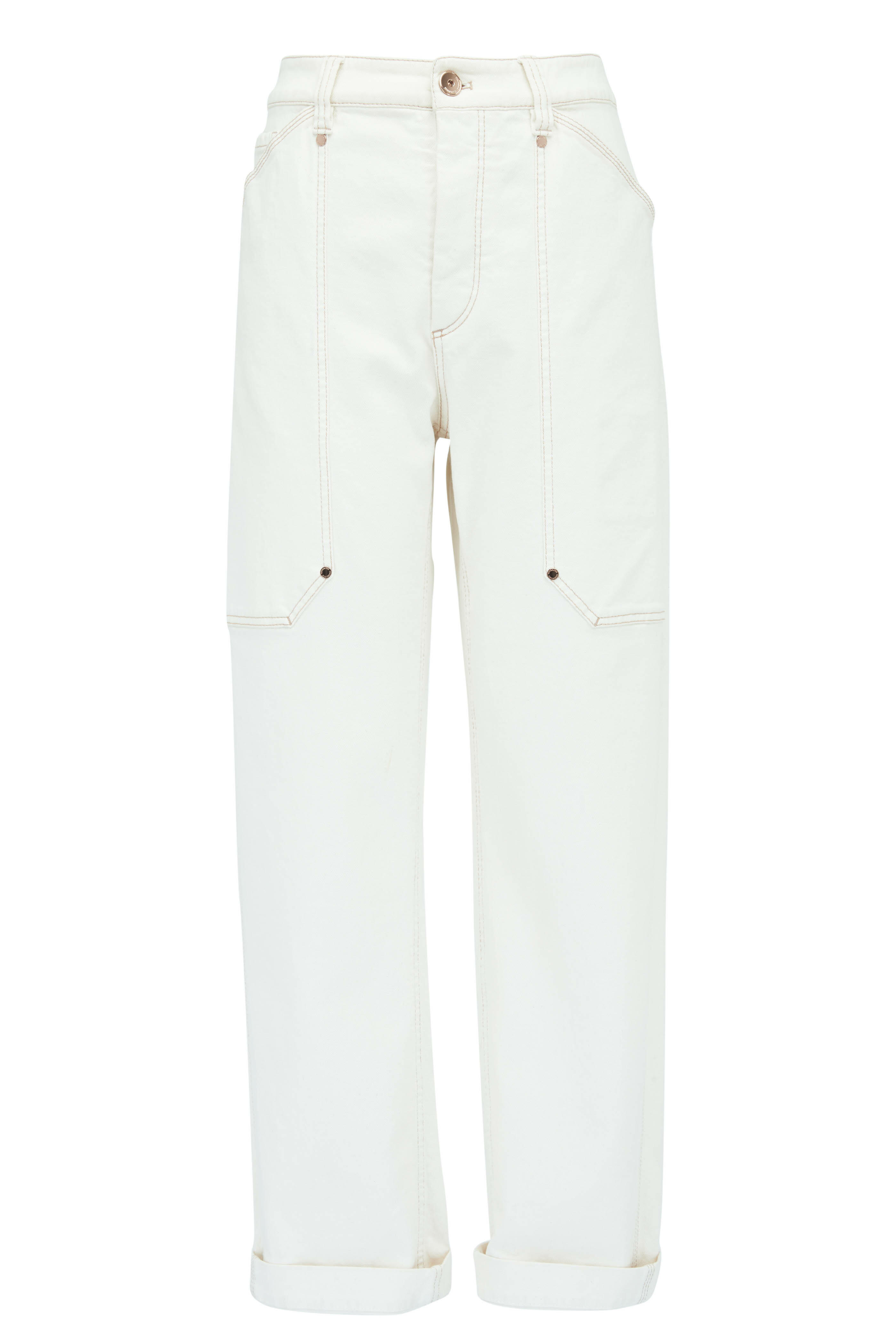 BRUNELLO CUCINELLI Cotton-poplin straight-leg cargo pants