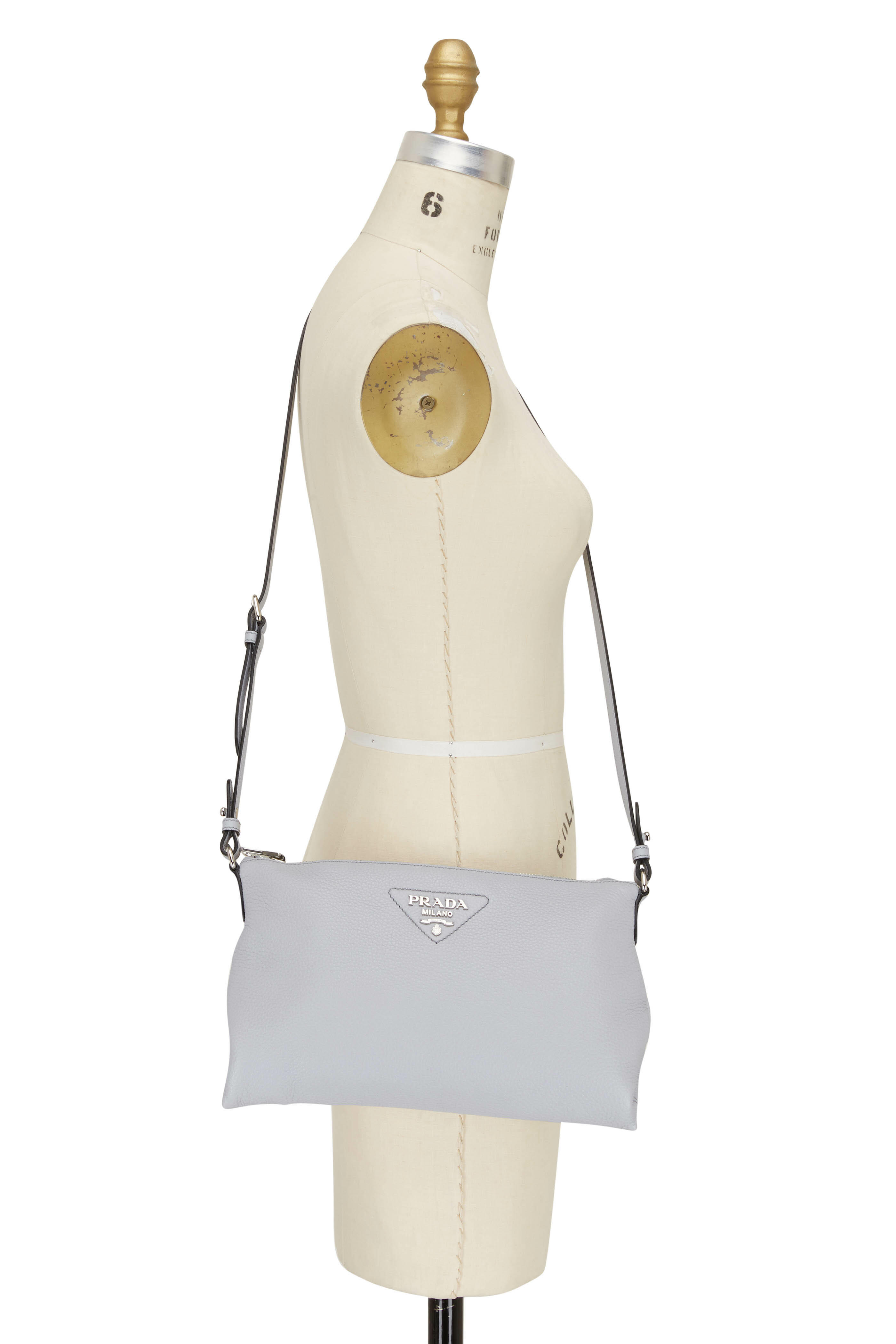Prada - Vitello Diano Light Blue Leather Shoulder Bag