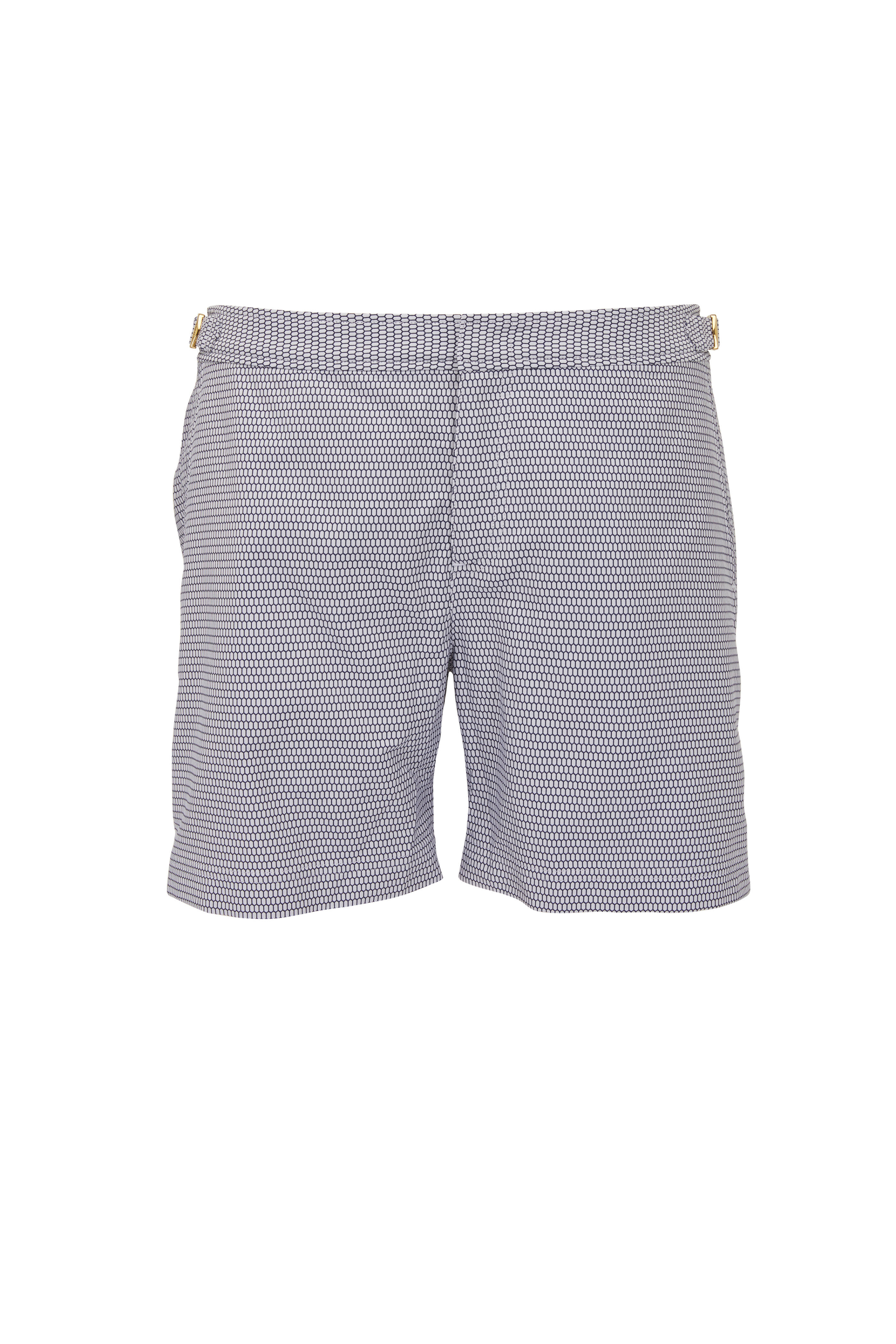 Orlebar Brown - Bulldog x Fenella Navy & Cloud Swim Trunks