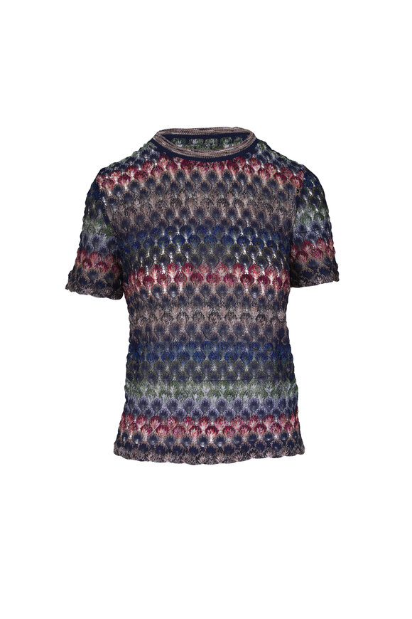 Missoni Short Sleeve Multicolor Crewneck Shirt - view 1