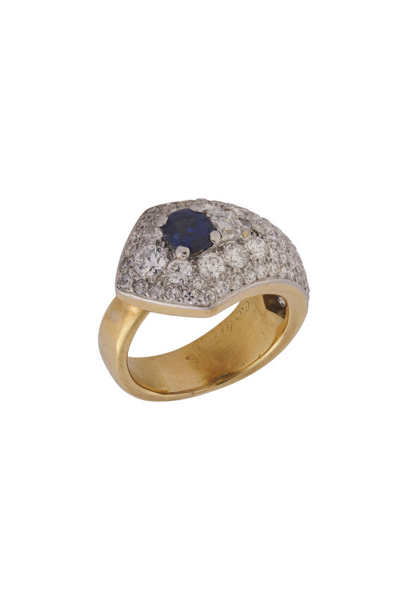 Vintage Collection 18k Yellow Gold Cartier Diamond Snake Ring