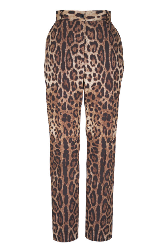Dolce & Gabbana High-Rise Cotton Poplin Straight Leg Pant - view 1