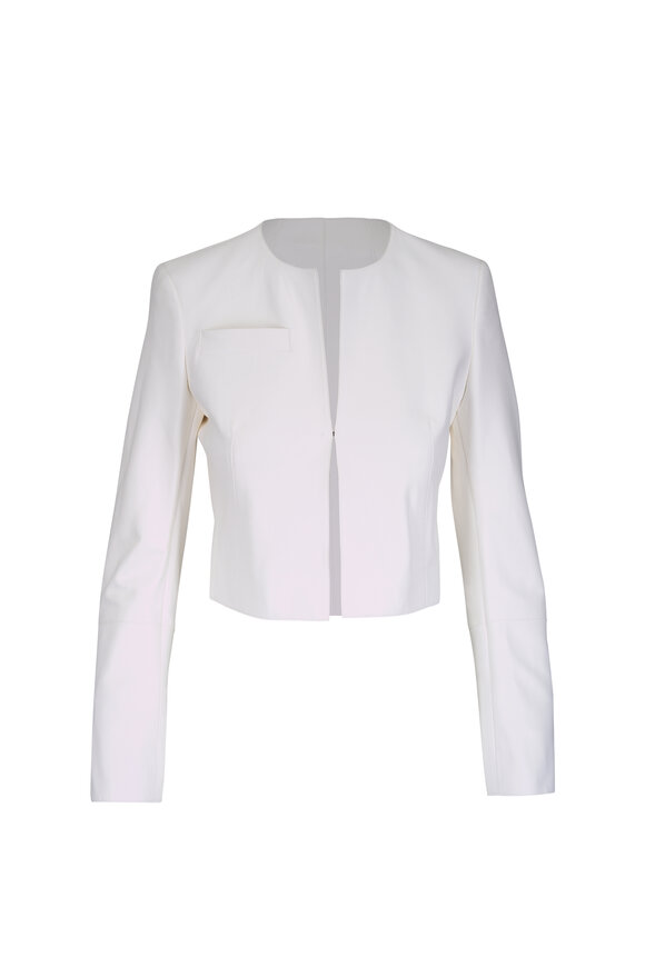 Akris Hasso Off White Leather Jacket - view 1