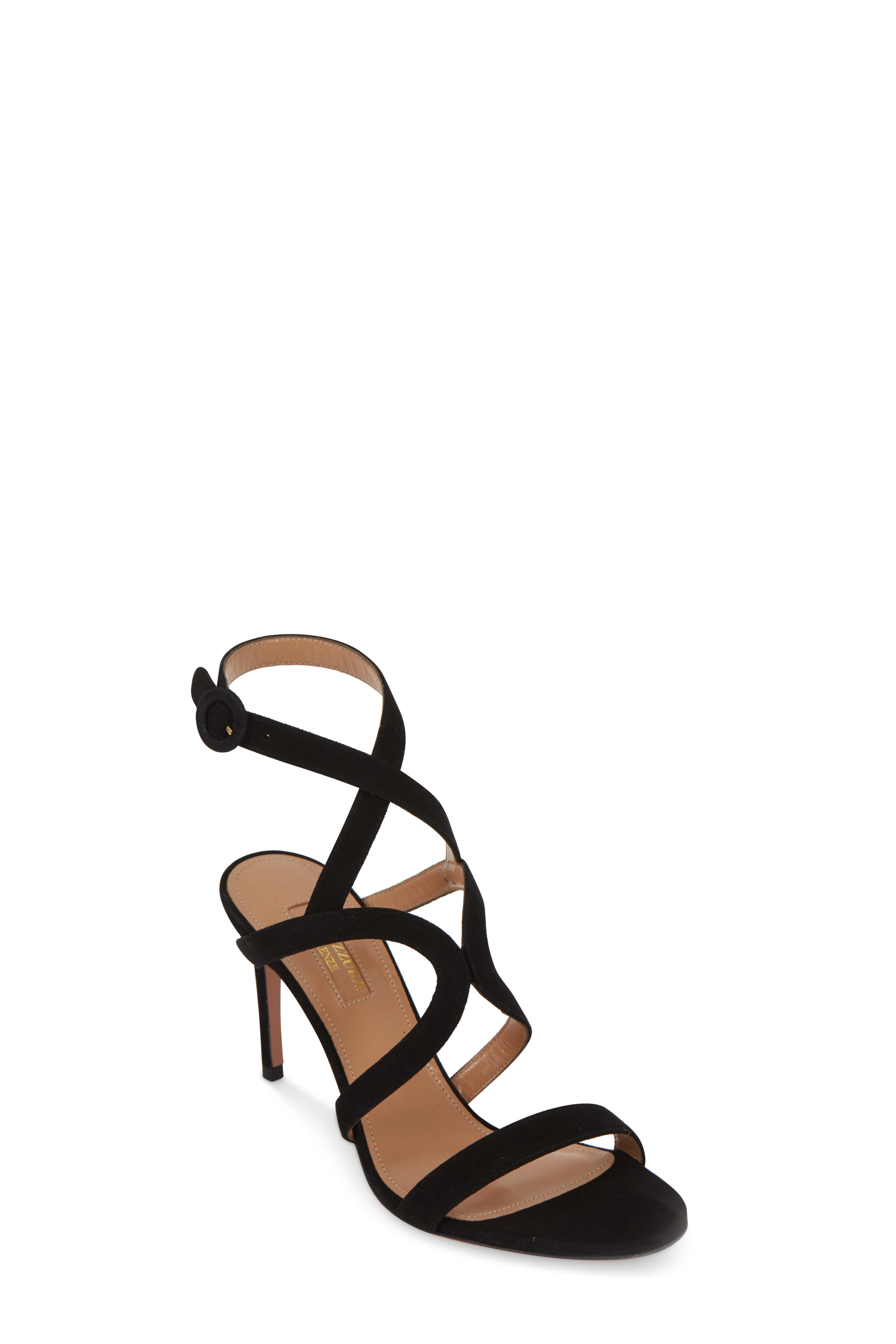 サンダル・ミュール AQUAZZURA BLACK SUEDE SANDALS Tati 85 suede sandals in black - Aquazzura | Mytheresa
