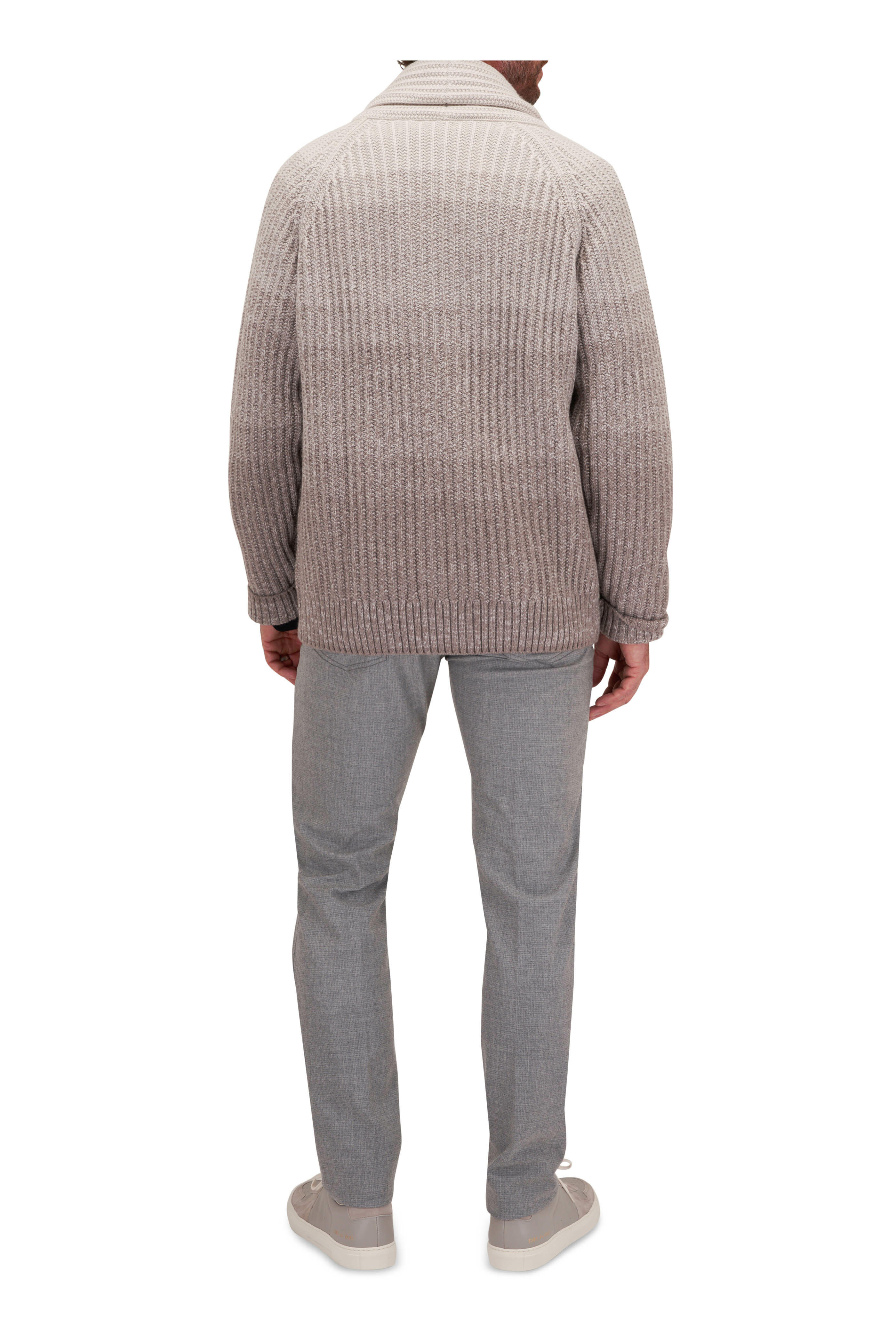 Brioni front-zip sweater - Grey