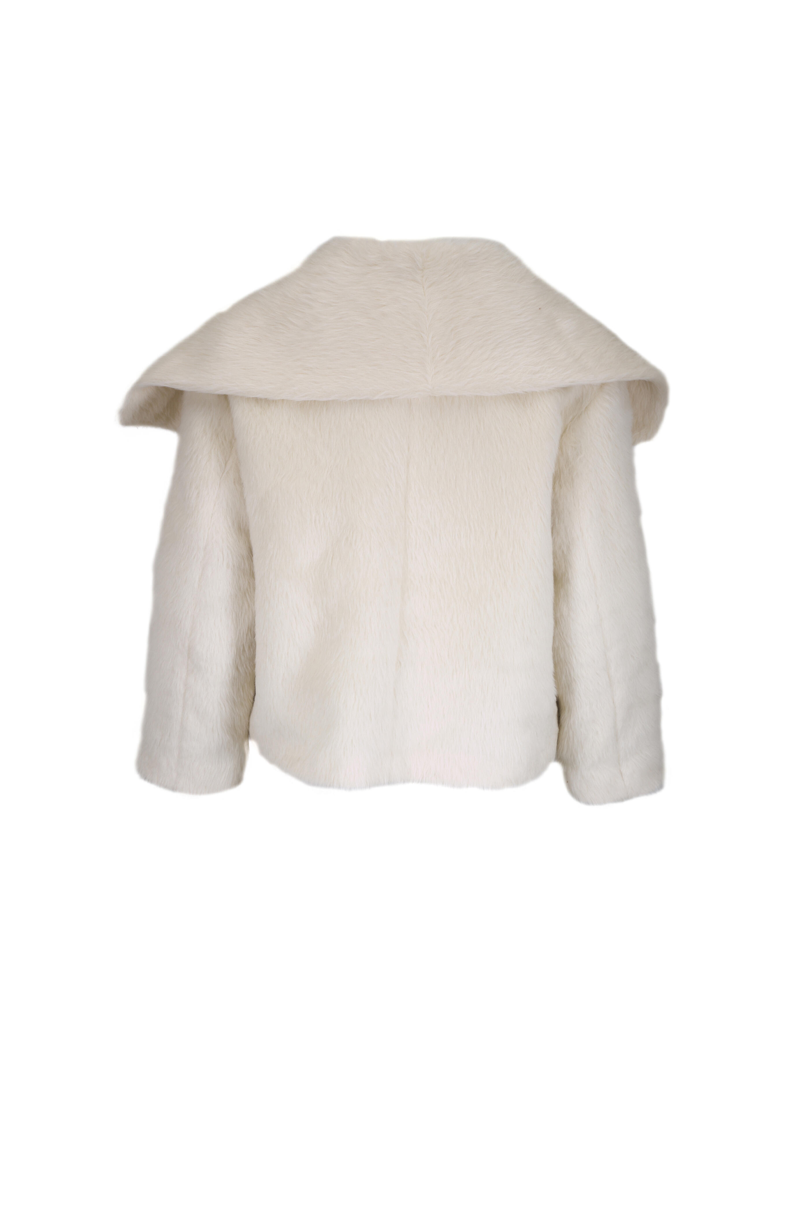 Kiton - White Alpaca & Wool Coat | Mitchell Stores