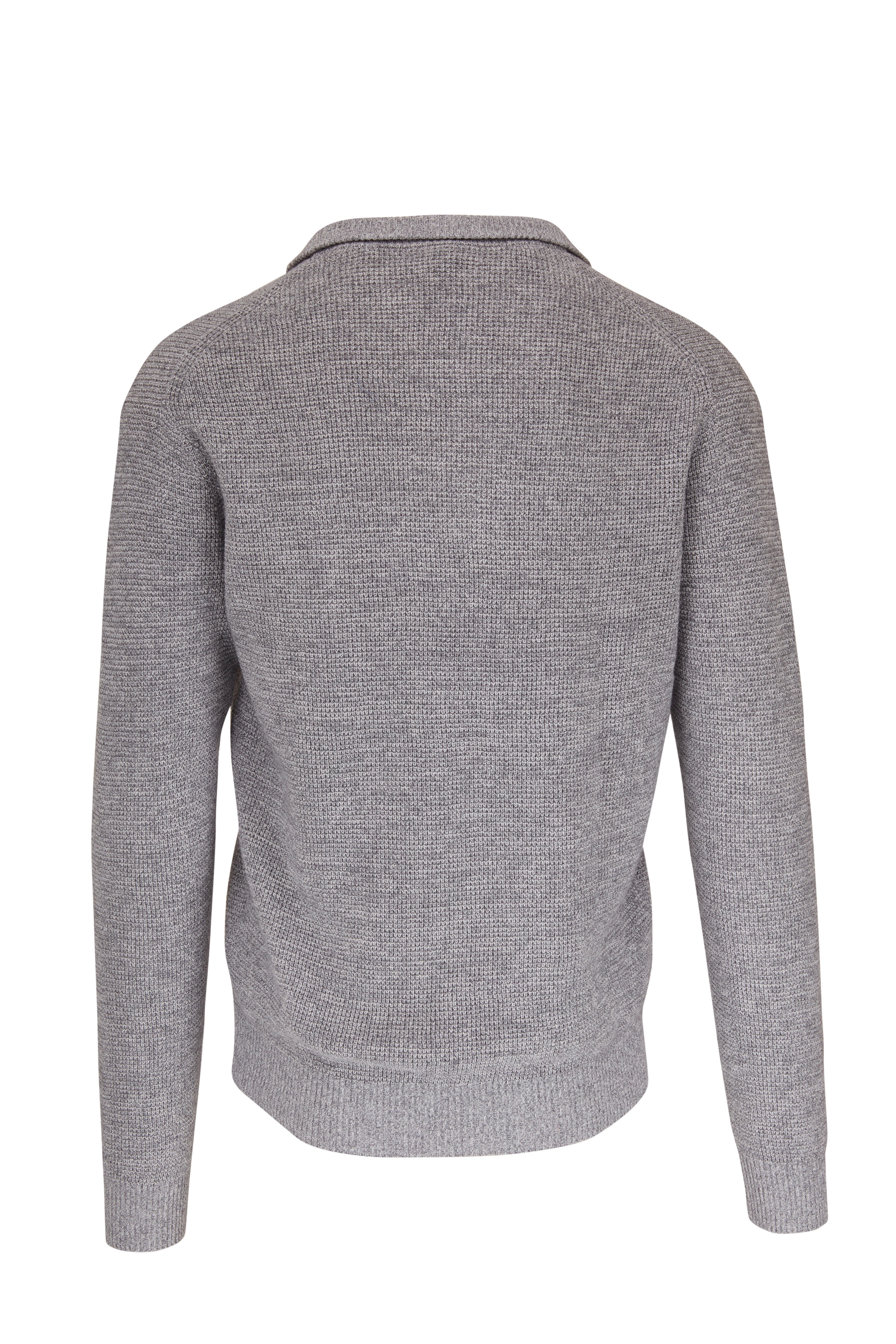 Peter Millar - Kitts Twisted Gale Gray Quarter Zip Pullover