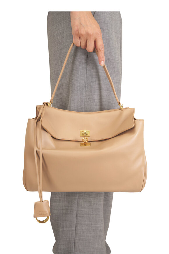 Balenciaga Medium Rodeo Latte Leather Top Handle Bag - view 2