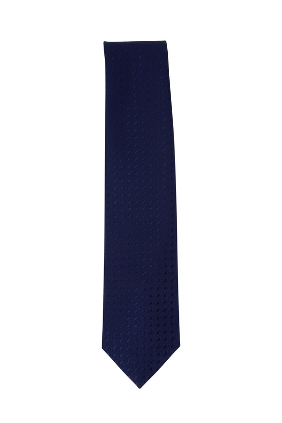 Charvet - Navy Dot Silk Necktie