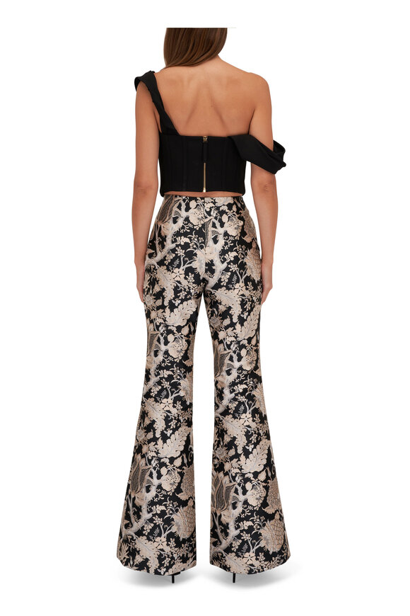 Carolina Herrera - Flared Floral Jacquard Pant 