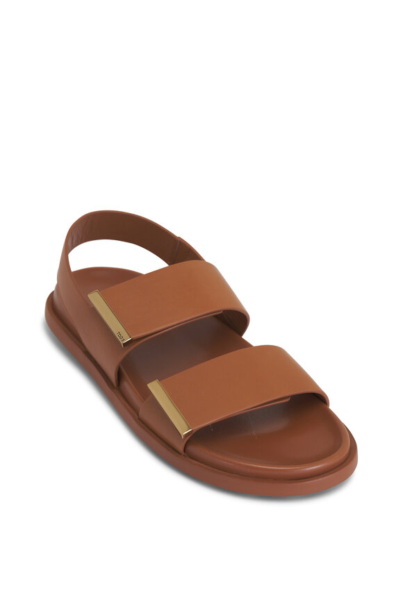 Brunello Cucinelli - Brown Leather Monili Midsole Slingback