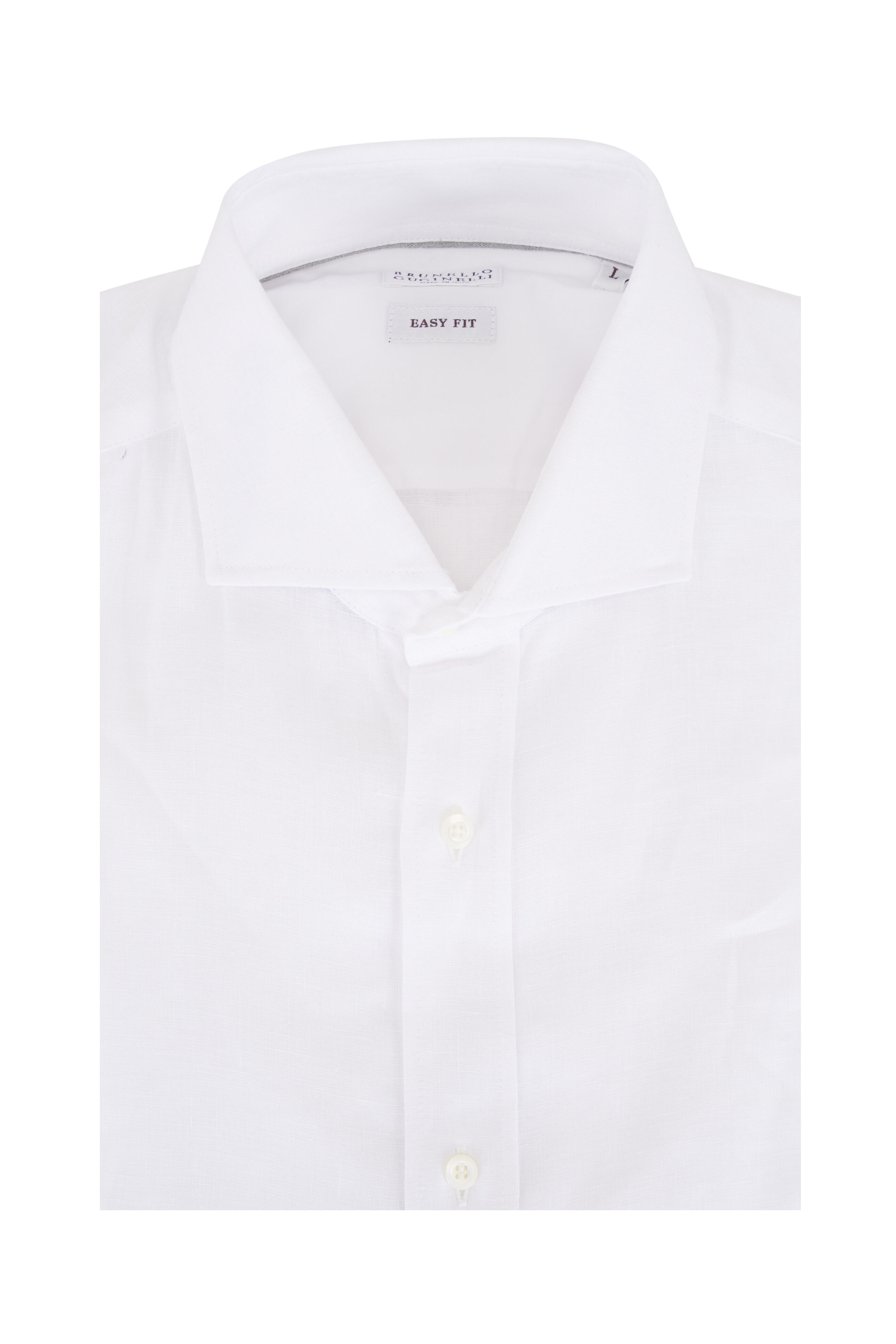 Brunello Cucinelli - White Linen Sport Shirt | Mitchell Stores