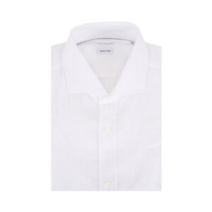 BRUNELLO CUCINELLI 白コットンストレッチ長袖シャツ Brunello Cucinelli - White Linen Sport Shirt | Mitchell Stores
