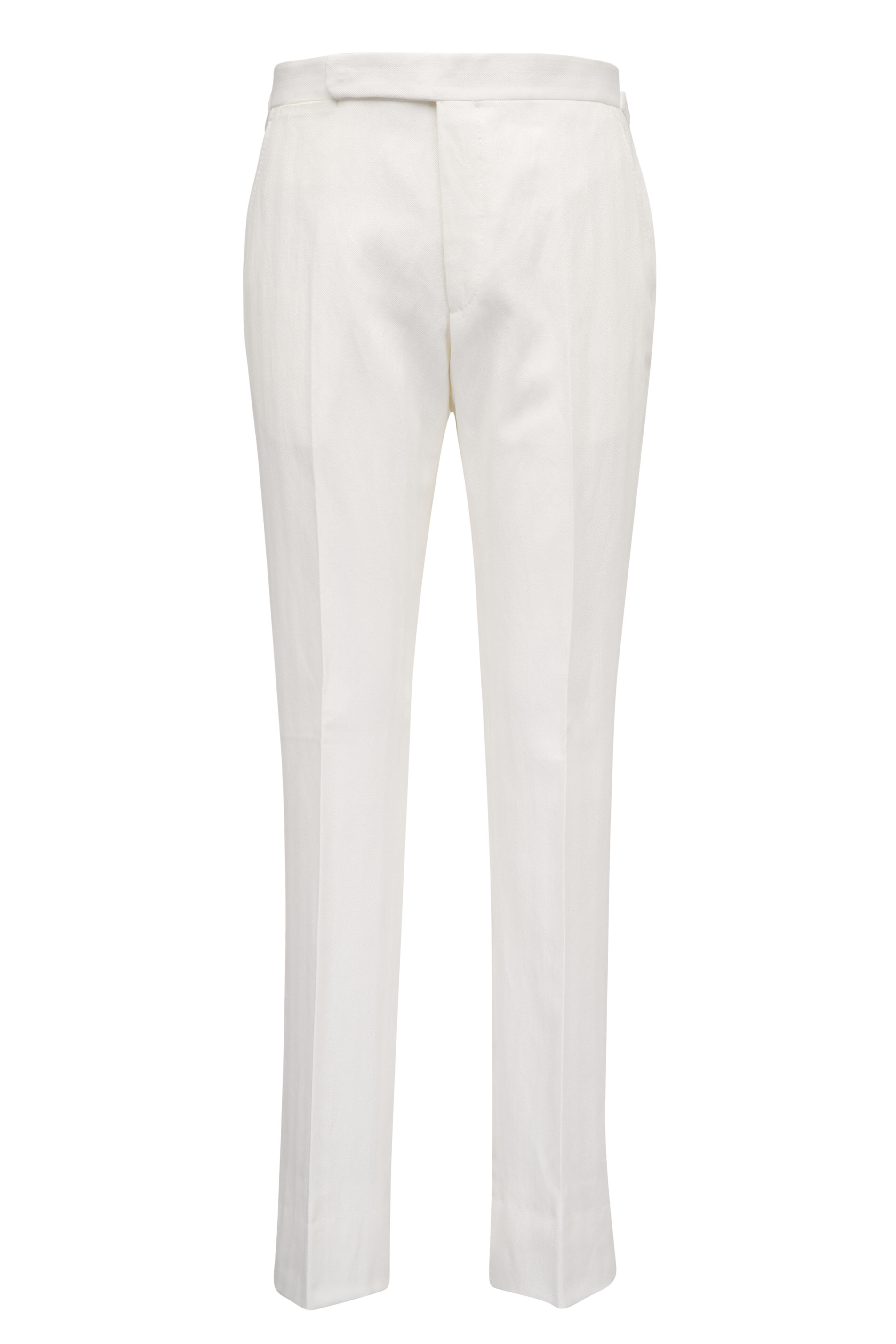 Ralph Lauren Purple Label - Cream Cotton & Linen Herringbone Ralph Lauren Purple Label - Cream Cotton & Linen Herringbone