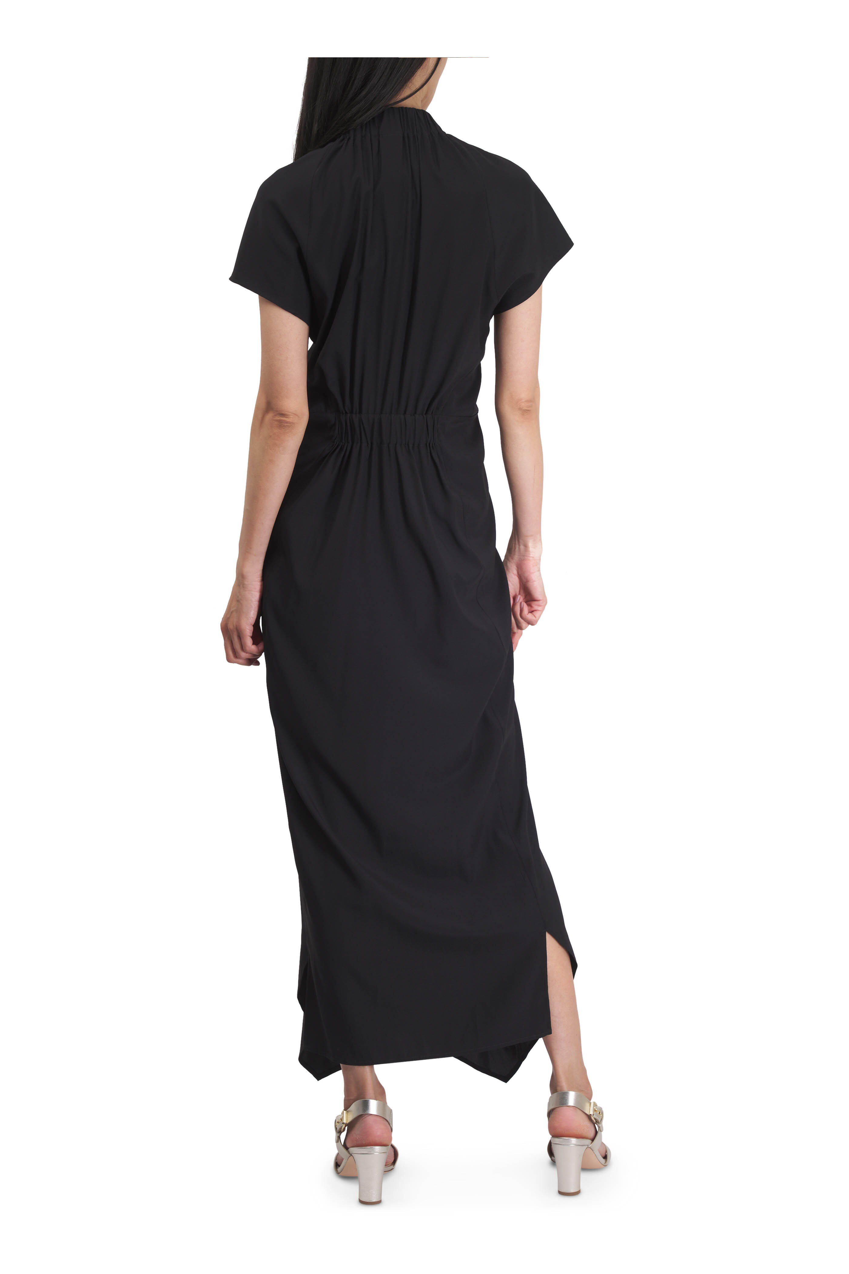Zero + Maria Cornejo - Stella Black Ruched Dress
