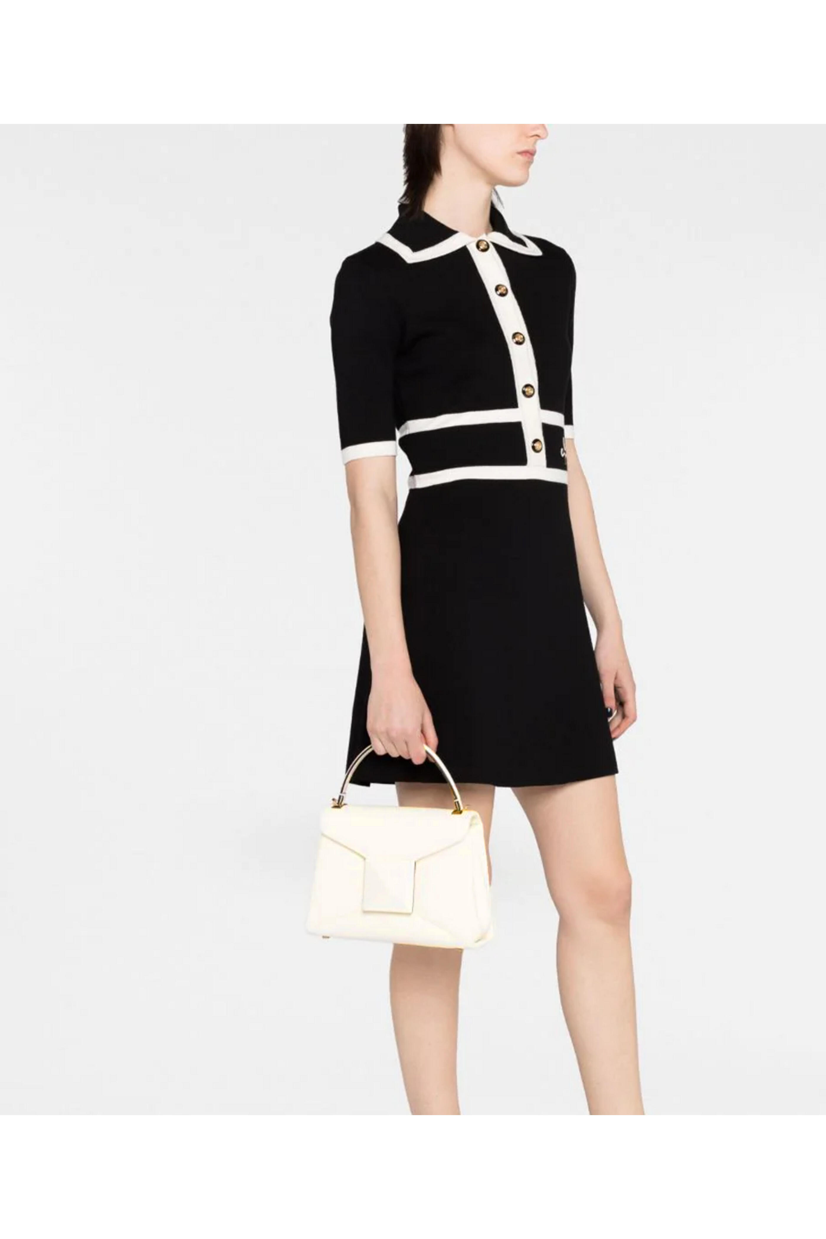 Valentino Garavani - One Stud Leather Top Handle Bag in Ivory