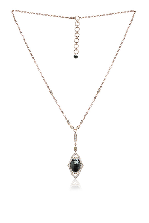 Sutra - 18K Rose Gold Diamond Pendant Necklace