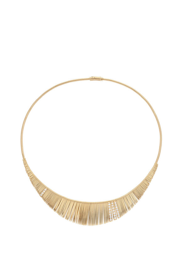 Peruffo 18k Yellow Gold Guitar & Diamond Choker Necklace - view 1