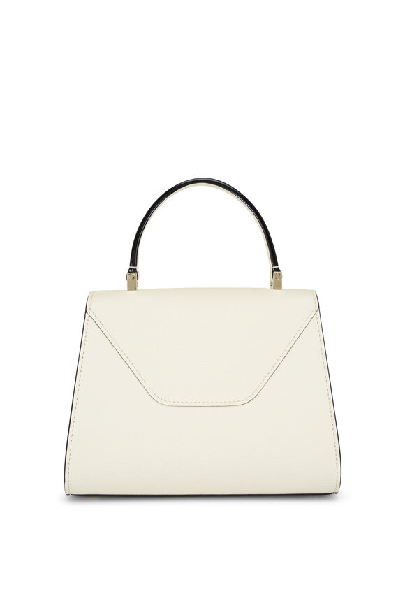 Valextra - Mini Iside Pergamena White Leather Top Handle Bag